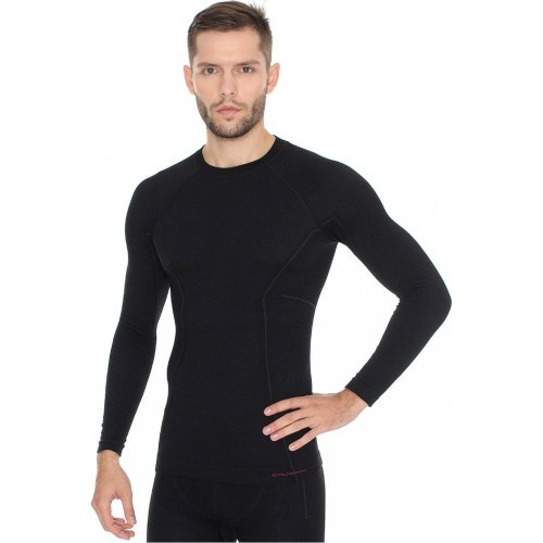 Brubeck Active Wool men's thermal shirt black