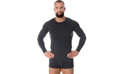 Brubeck Active Wool men's thermal shirt black
