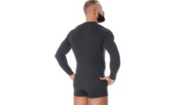 Brubeck Active Wool vīriešu termokrekls melns