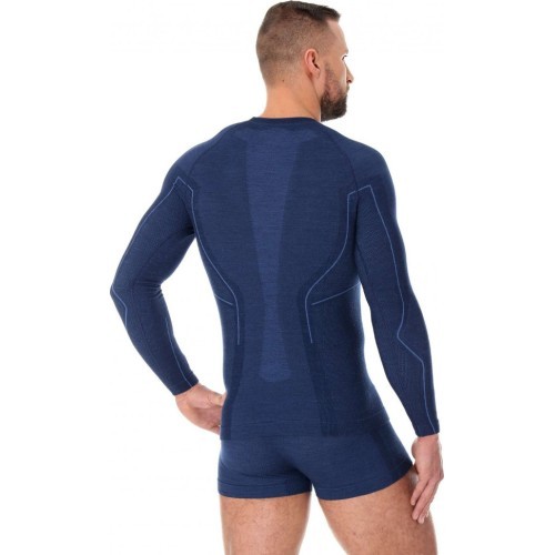 Мужская термофутболка Brubeck Active Wool черная