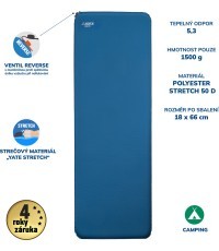 Pašpiepūšams paklājs Yate Comfort, 50 mm – zils/pelēks