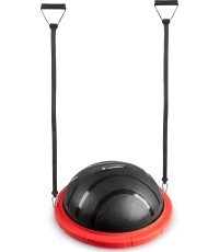 Баланс-тренажер inSPORTline Dome Edge w/ 100 cm/4.6 kg Resistance Bands - černá-mocha mousse