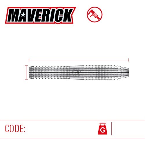 Дротики Winmau Maverick, 80% вольфрам, стальные наконечники, 21G