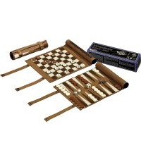 Backgammon, Chess and Checkers Set Philos Roll 3-1 23.5x21cm 