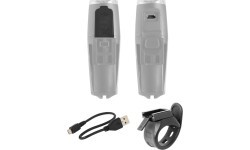 Priekšējais lukturis FORCE Shark 500 USB (melns)