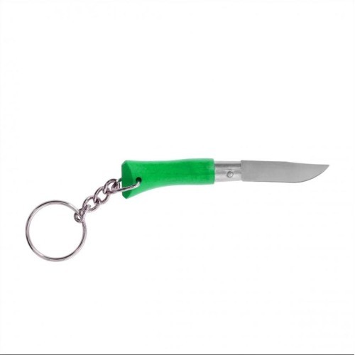 Opinel Colorama 02 inox grab green keychain knife