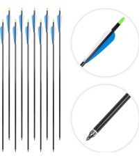 Aluminum Arrows w/ Screw-In Tips inSPORTline Aluson 30”, 10pcs, Blue-White