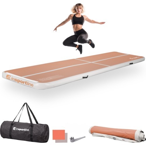 Inflatable Exercise Mat inSPORTline Airstunt 400 x 100 x 10 cm Mocha Mousse