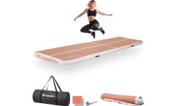Inflatable Exercise Mat inSPORTline Airstunt 400 x 100 x 10 cm Mocha Mousse