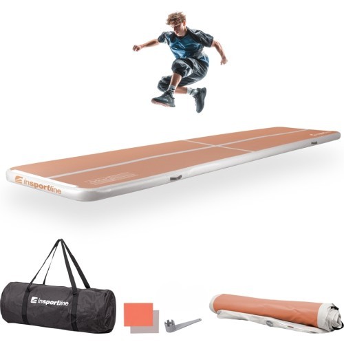 Надувной гимнастический мат inSPORTline Airstunt 500 x 100 x 10 см Mocha Mousse