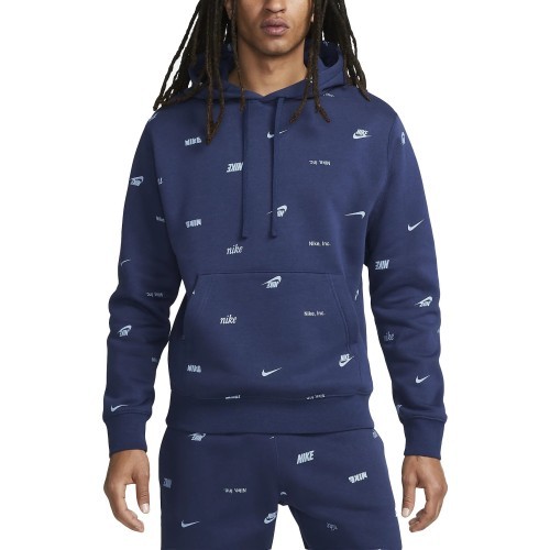 Nike Club+ BB PO Hoodie Fleece men's sweatshirt, blue FB7434 410