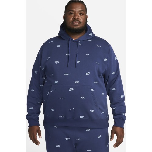 Мужская толстовка Nike Club+ BB PO Hoodie Fleece, синяя FB7434 410
