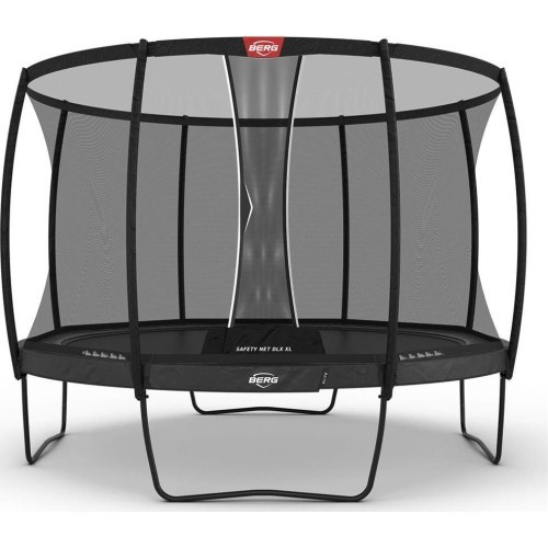 BERG Elite Regular 430 batuts, pelēks + drošības tīkls DLX XL
