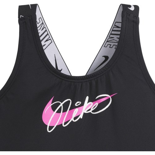 Nike G Lgo Tape Crossback Girls' Swimsuit Black NESSE726 001