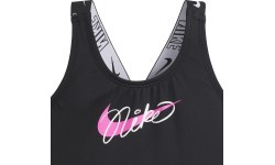 Купальник для девочек Nike Nk G Lgo Tape Crossback чёрный NESSE726 001