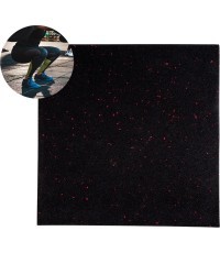 Lieljaudas grīdas paklājs inSPORTline Proteko II 50 x 50 x 1,5 cm - Black-Red