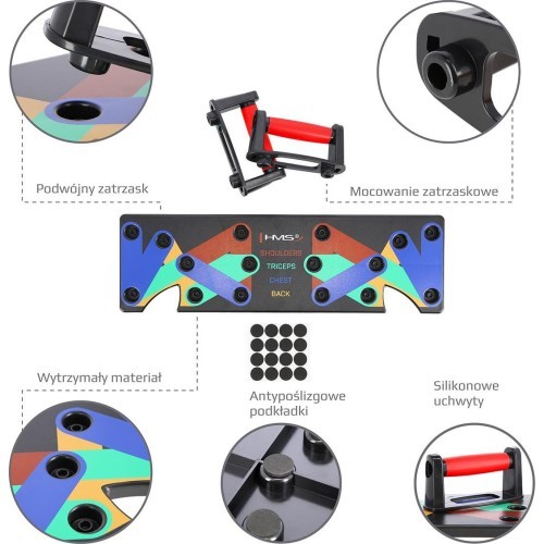 Push-up dēlis HMS PU10 sarkans