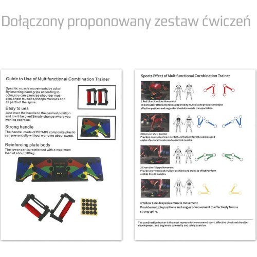 Push-up dēlis HMS PU10 sarkans