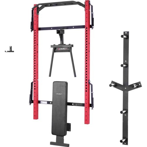 KLT22 MULTIFUNCTIONAL FOLDING POWER RACK RED HMS