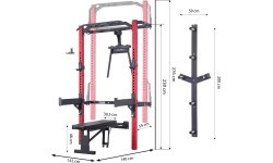 KLT22 MULTIFUNCTIONAL FOLDING POWER RACK RED HMS