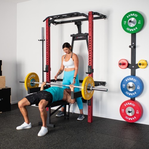 KLT22 MULTIFUNCTIONAL FOLDING POWER RACK RED HMS