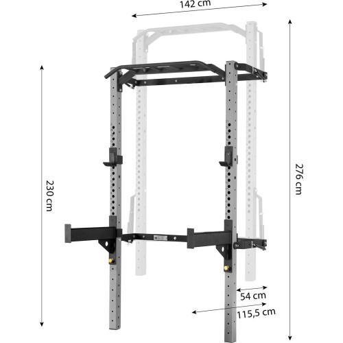 KLT23 FOLDING POWER RACK SILVER HMS