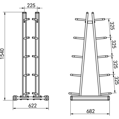 STR41 MEDICINE BALLS RACK COMMERCIAL HMS