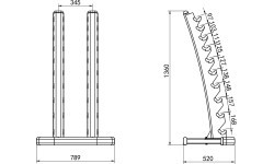 STR37 VERTICAL DUMBBELL RACK COMMERCIAL HMS
