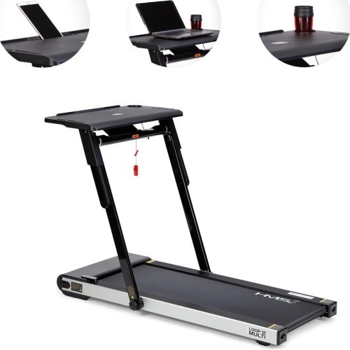 LOOP12 MULTI ЧЕРНАЯ ЭЛЕКТРИЧЕСКАЯ БЕГОВАЯ ДОРОЖКА СО СТОЛОМ HMS