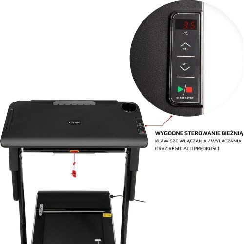 LOOP12 MULTI ЧЕРНАЯ ЭЛЕКТРИЧЕСКАЯ БЕГОВАЯ ДОРОЖКА СО СТОЛОМ HMS