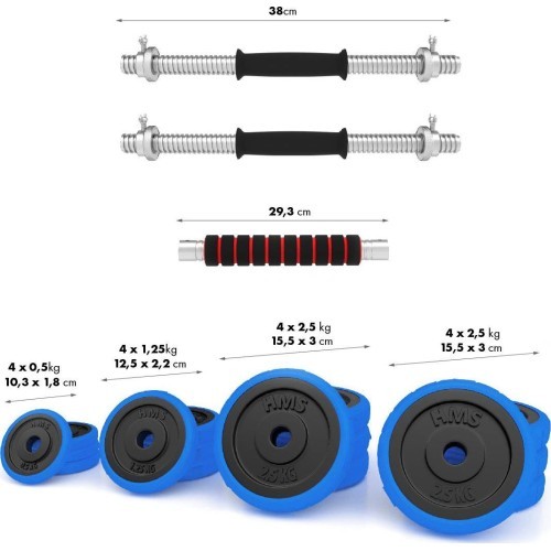 SGG30BAR DUMBBELL-BARBELL SET 30KG HMS