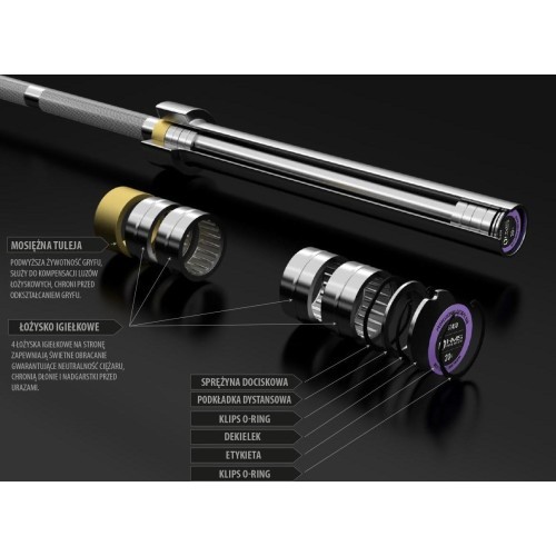 GO450 OLYMPIC BAR WITH LOCK JAW HMS