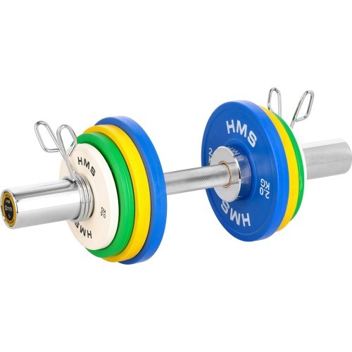 GOP050 (+SPRING CLIPS) OLYMPIC SHORT BAR 5KG 50CM HMS