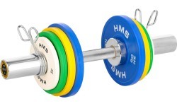 GOP050 (+SPRING CLIPS) OLYMPIC SHORT BAR 5KG 50CM HMS