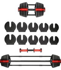 Regulējamo hanteļu komplekts 2 vienā SGR40 PRO 40 kg HMS