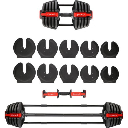 SGR40 PRO SET 2IN1 ADJUSTABLE DUMBBELLS 40 KGS HMS