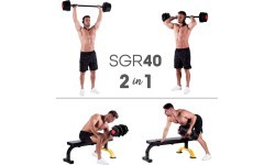 SGR40 PRO SET 2IN1 ADJUSTABLE DUMBBELLS 40 KGS HMS