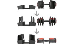 SGR40 PRO SET 2IN1 ADJUSTABLE DUMBBELLS 40 KGS HMS