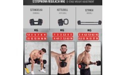 Набор регулируемых гантелей SGR18 Pro Set 3в1 20 кг HMS