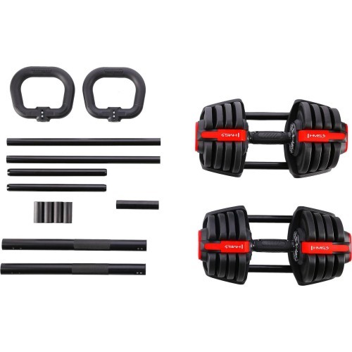 SGR18 PRO SET 3IN1 ADJUSTABLE DUMBBELLS 20 KGS HMS