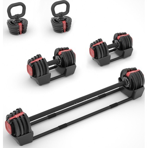 SGR18 PRO SET 3IN1 ADJUSTABLE DUMBBELLS 20 KGS HMS