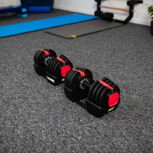 SGR18 PRO SET 3IN1 ADJUSTABLE DUMBBELLS 20 KGS HMS