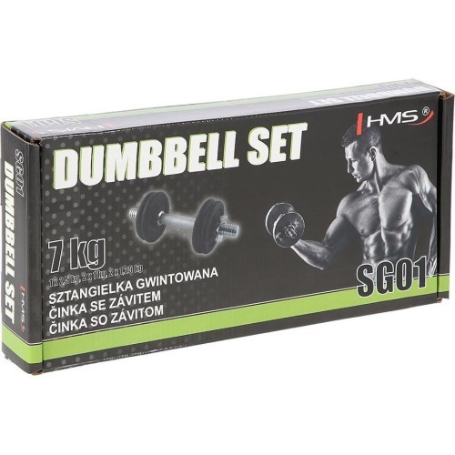 Vītņota hantele SG01 7 kg
