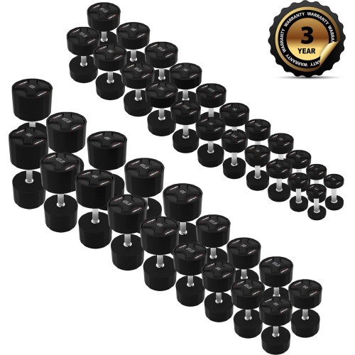 HPC poliuretāna hanteļu komplekts 2 x 2,5–50 kg CPU (1050 kg) HMS