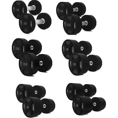 HPC SET SET OF POLYURETHANE Dumbbells 2 x 2.5 - 50 KG CPU (1050 KG) HMS