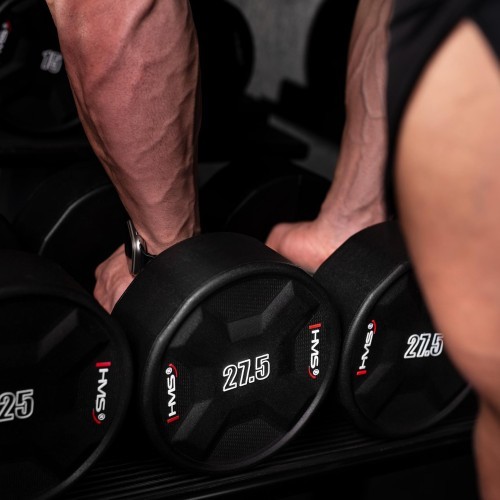 HPC SET SET OF POLYURETHANE Dumbbells 2 x 2.5 - 50 KG CPU (1050 KG) HMS