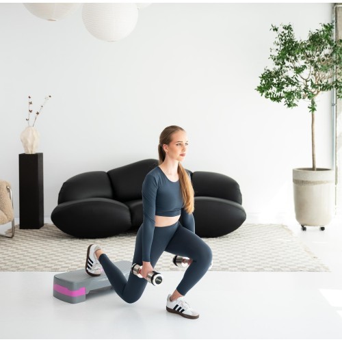 AS003 GRAY/PINK AEROBIC STEP HMS