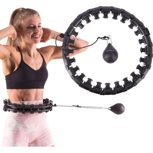 HHW01 HULA HOOP BLACK WITH WEIGHT HMS