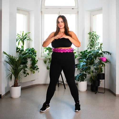 Violeta hula stīpa ar svaru HHW12 Plus Size HMS