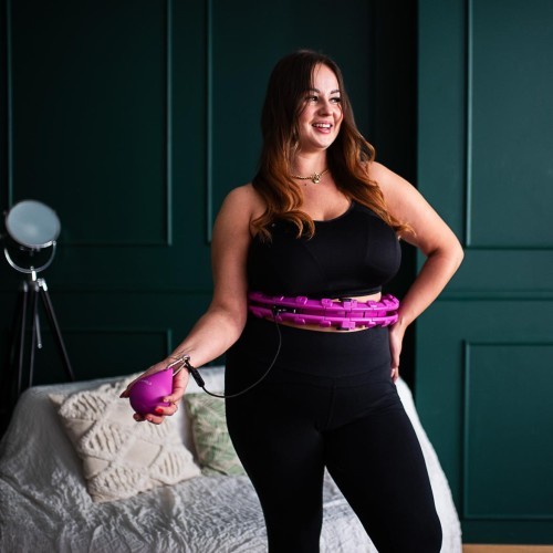 Violeta hula stīpa ar svaru HHW12 Plus Size HMS